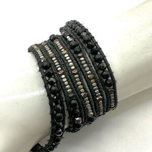 Nakamol black beaded wrap bracelet